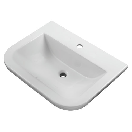 Gerber White Vitreous China Rectangular DropIn Bathroom Sink with